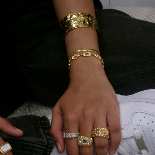 Camilla 18K Gold-Plated Textured Bracelet